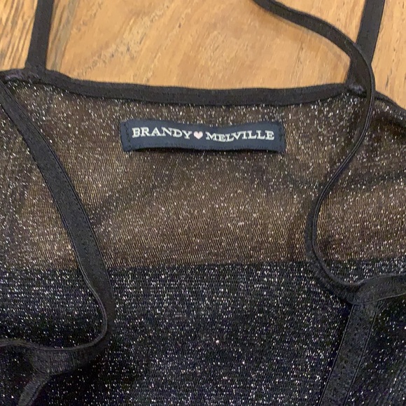 Rare Sheer Glittery Brandy Melville Top - Picture 2 of 3